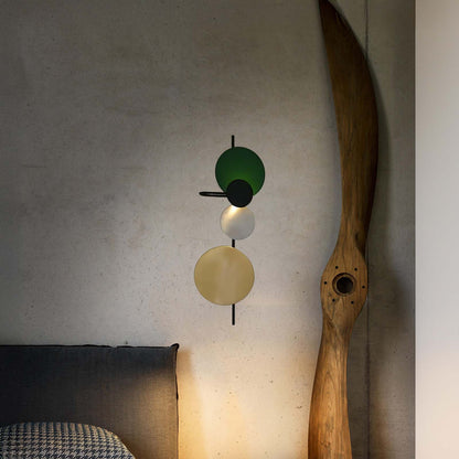 Planet Plug-in Eclectic Metal Wall Lamp