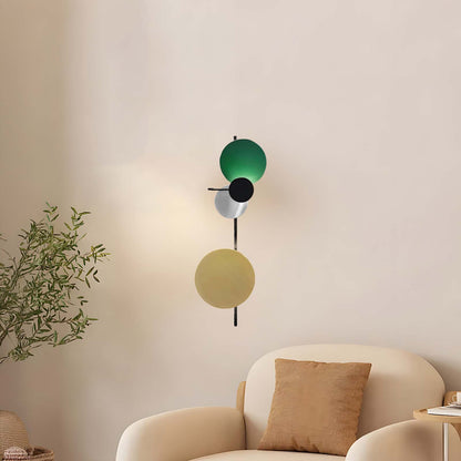 Planet Plug-in Eclectic Metal Wall Lamp