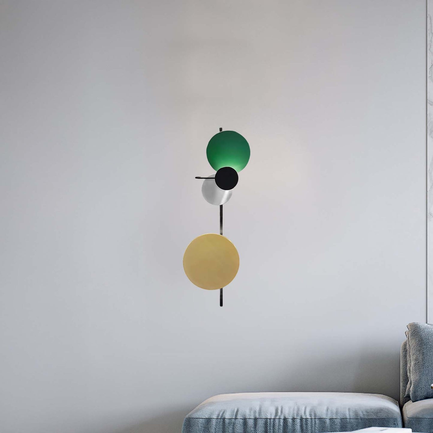 Planet Plug-in Eclectic Metal Wall Lamp