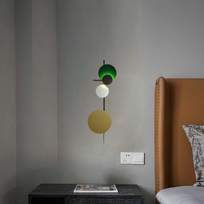 Planet Plug-in Eclectic Metal Wall Lamp