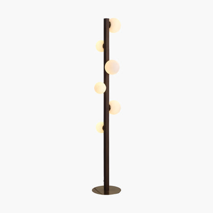 Planeta Wood Modern Crystal Floor Lamp