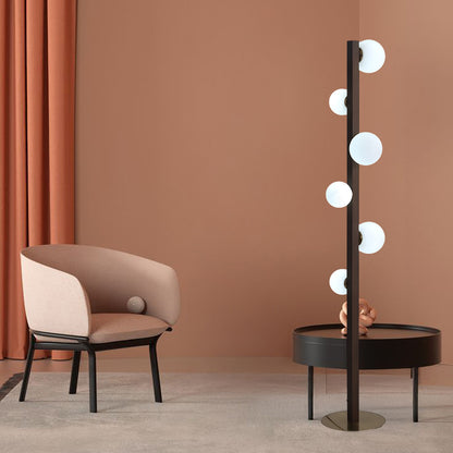 Planeta Wood Modern Crystal Floor Lamp