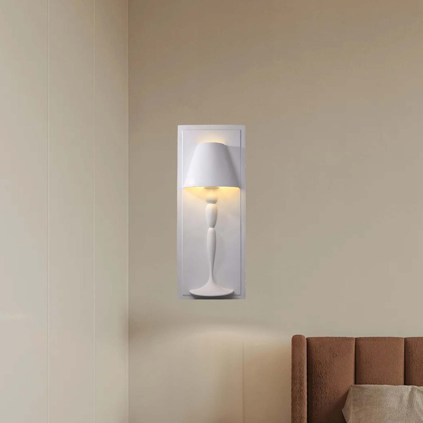 Plaster Picture Art Deco Aluminum Wall Lamp