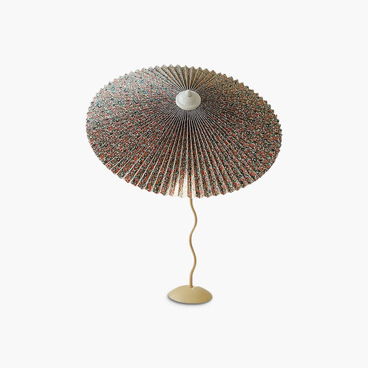 Pleated Hat Eclectic Metal Table Lamp