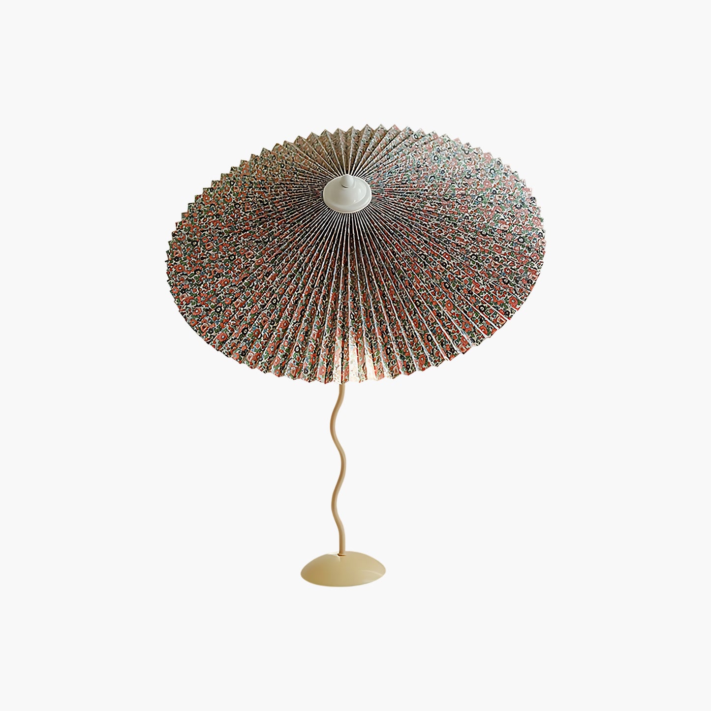 Pleated Hat Eclectic Metal Table Lamp