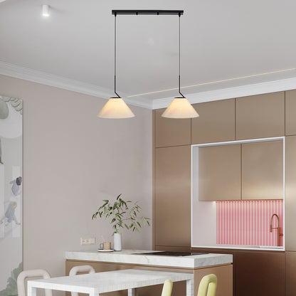 Pleated Skirt Contemporary Metal Pendant Light