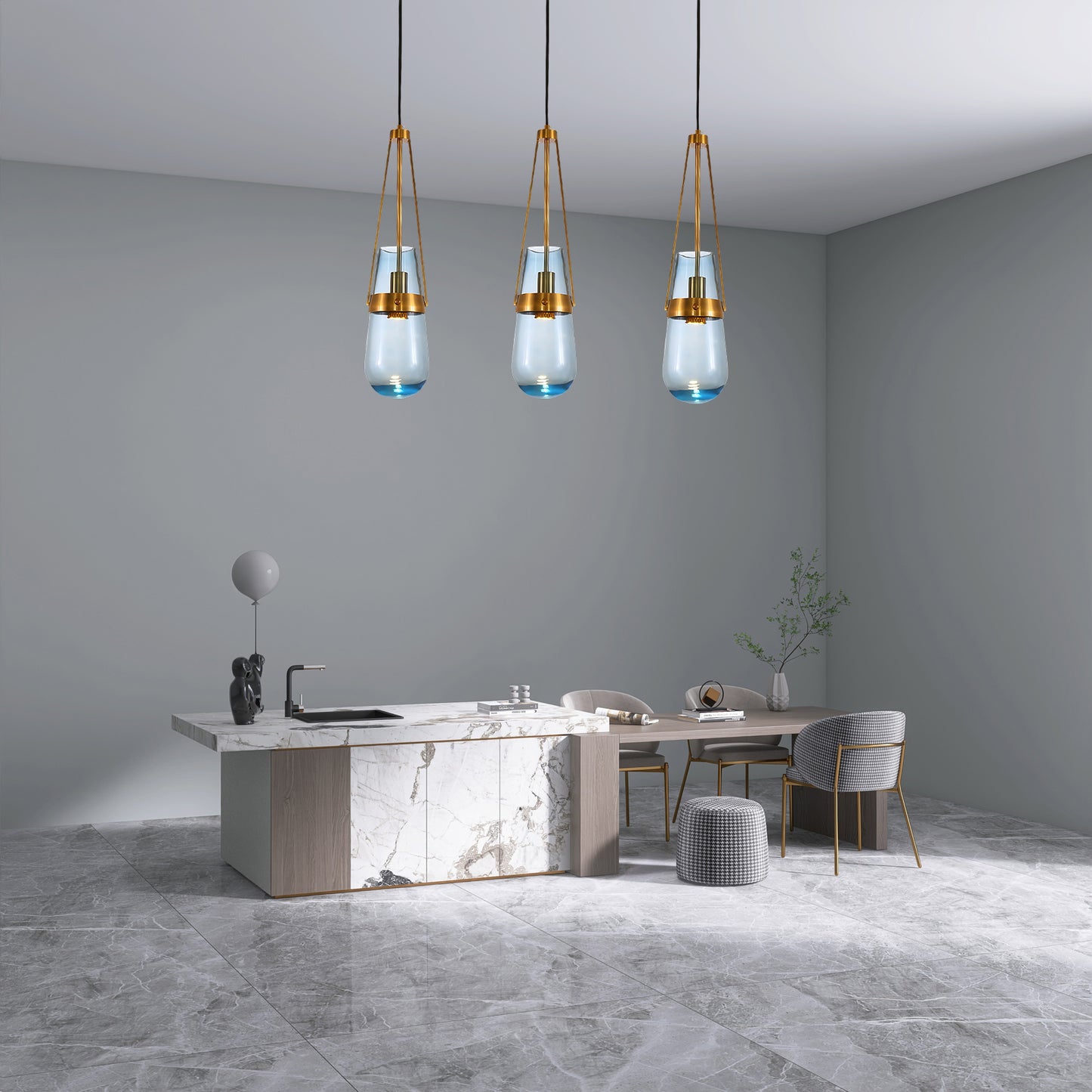 Poble Modern Crystal Pendant Light