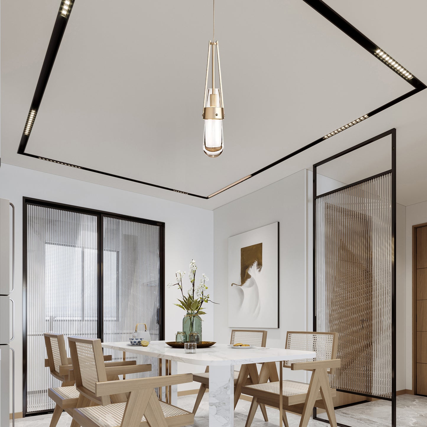 Poble Modern Crystal Pendant Light