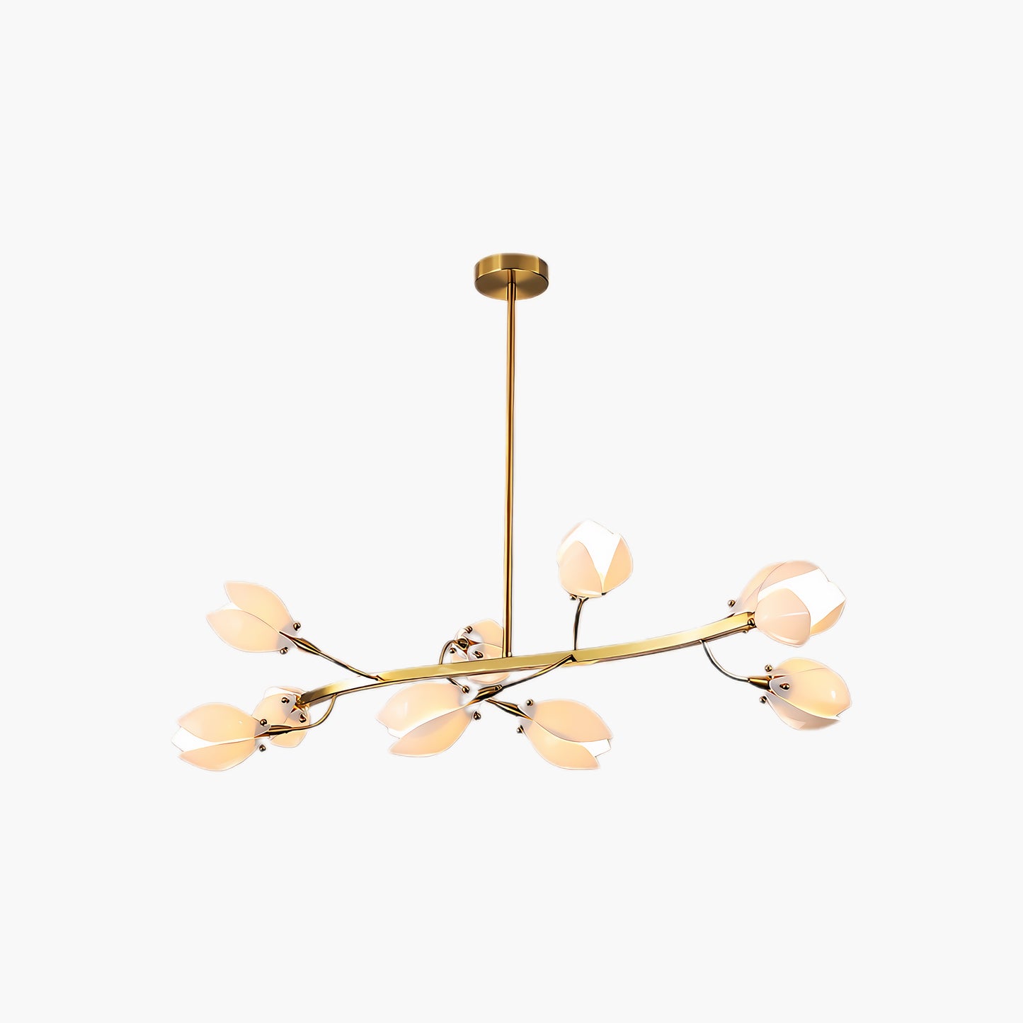 Porcelain Magnolia Traditional Metal Chandelier