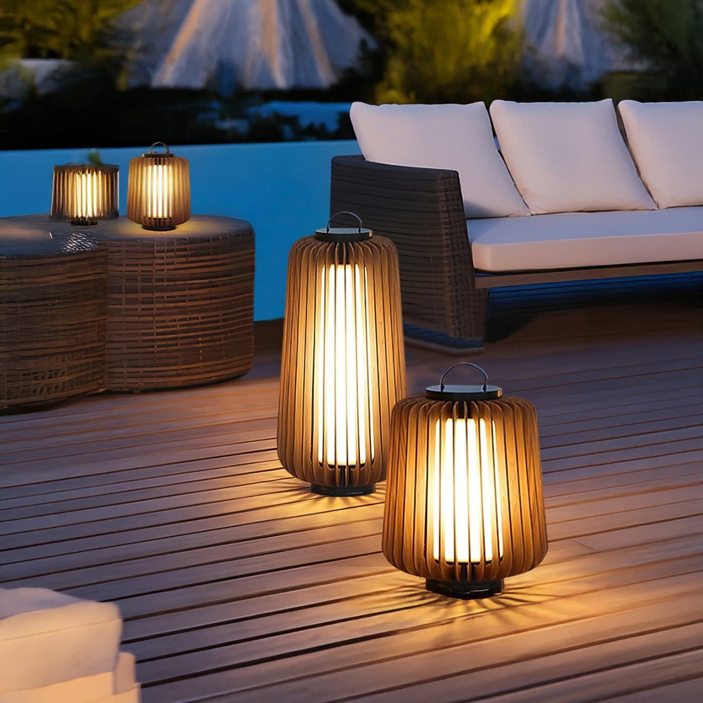 Portable Lantern Eclectic Metal Outdoor Light