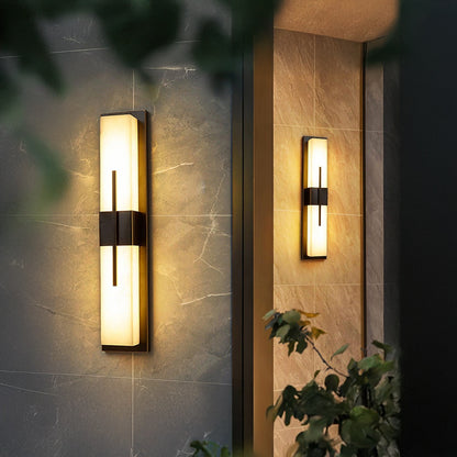 Possini Outdoor Art Deco Steel Wall Light