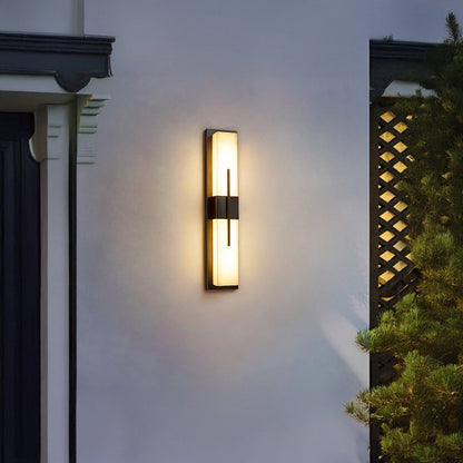 Possini Outdoor Art Deco Steel Wall Light