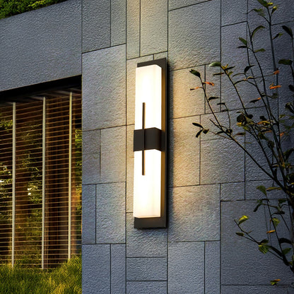 Possini Outdoor Art Deco Steel Wall Light