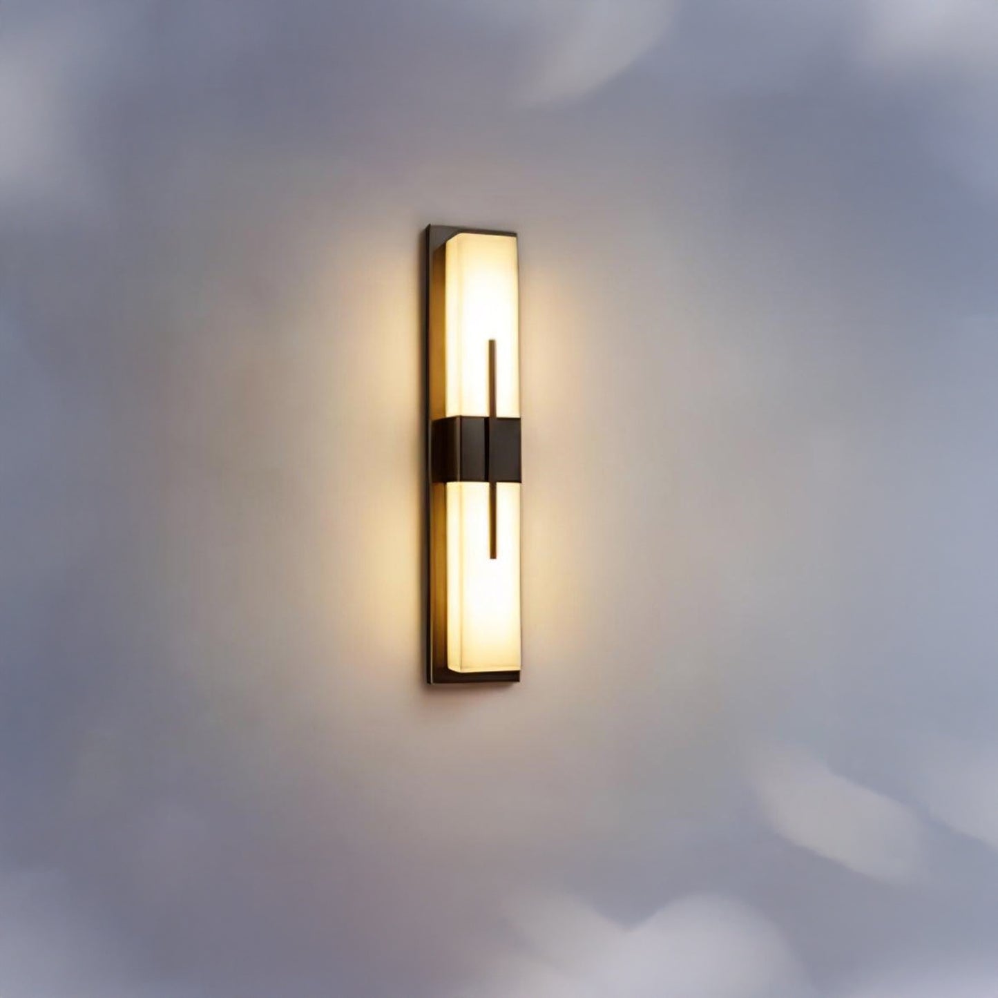 Possini Outdoor Art Deco Steel Wall Light