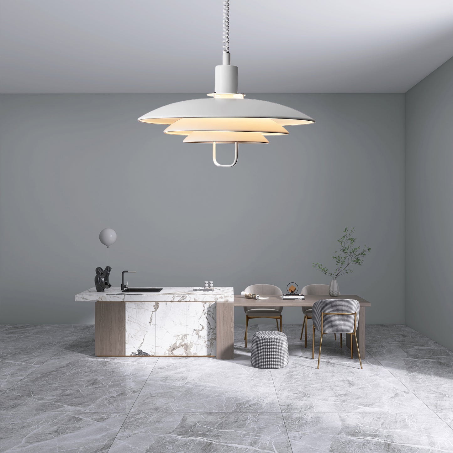 Poul Modern Aluminum Pendant Lamp