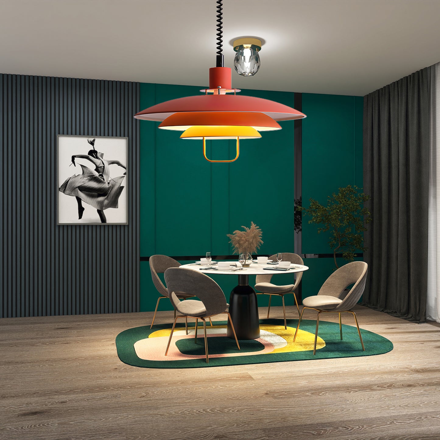 Poul Modern Aluminum Pendant Lamp