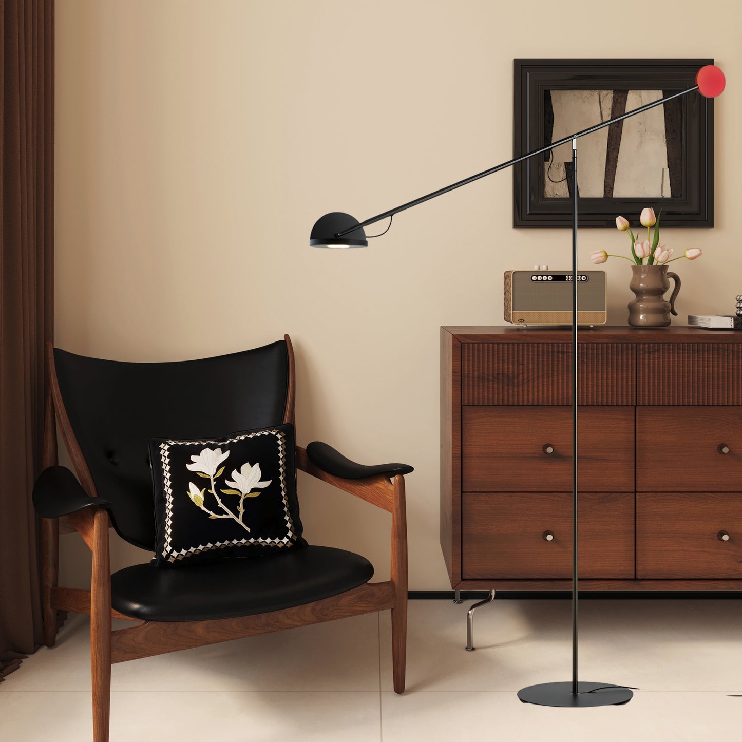 Precision Movement Eclectic Metal Floor Lamp