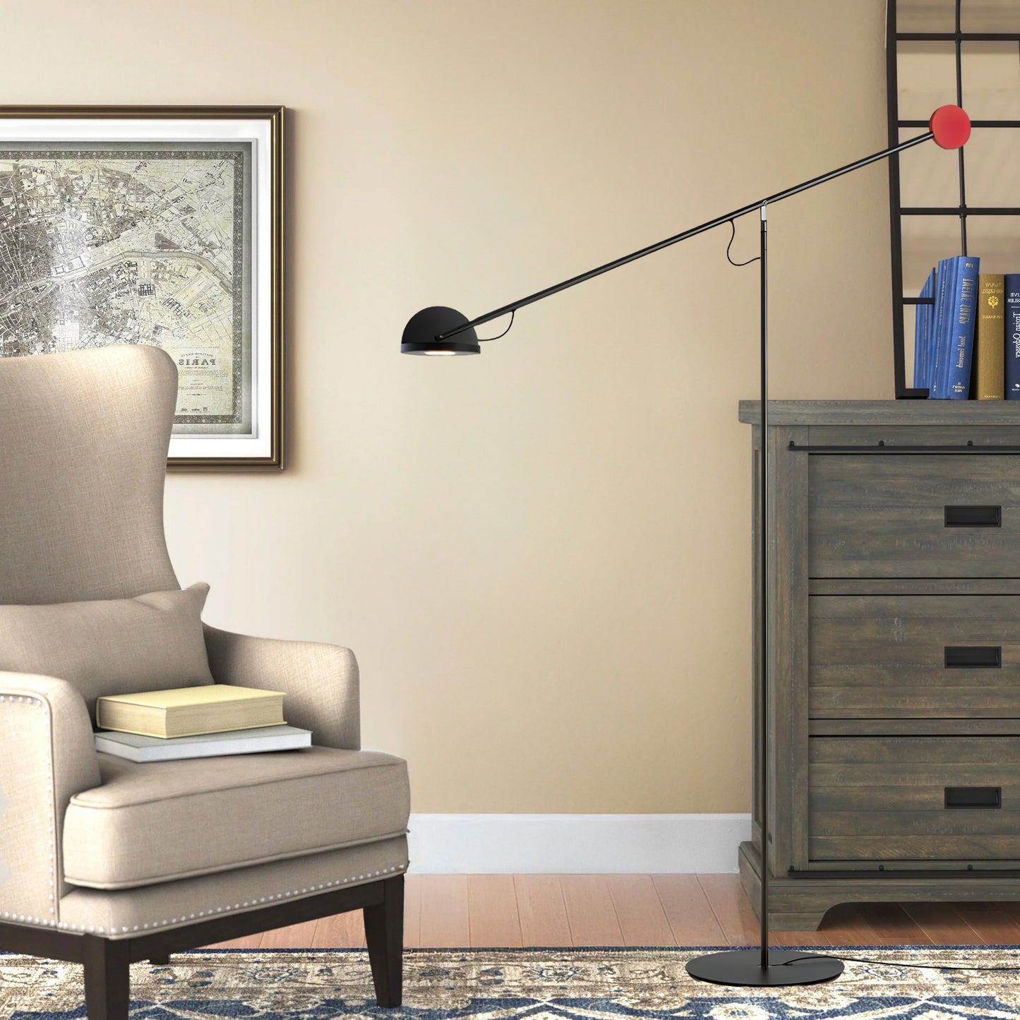 Precision Movement Eclectic Metal Floor Lamp