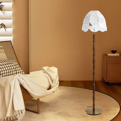 Printed Tassel Vintage Metal Floor Lamp