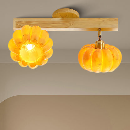 Pumpkin Multi Head Eclectic Metal Ceiling Lamp