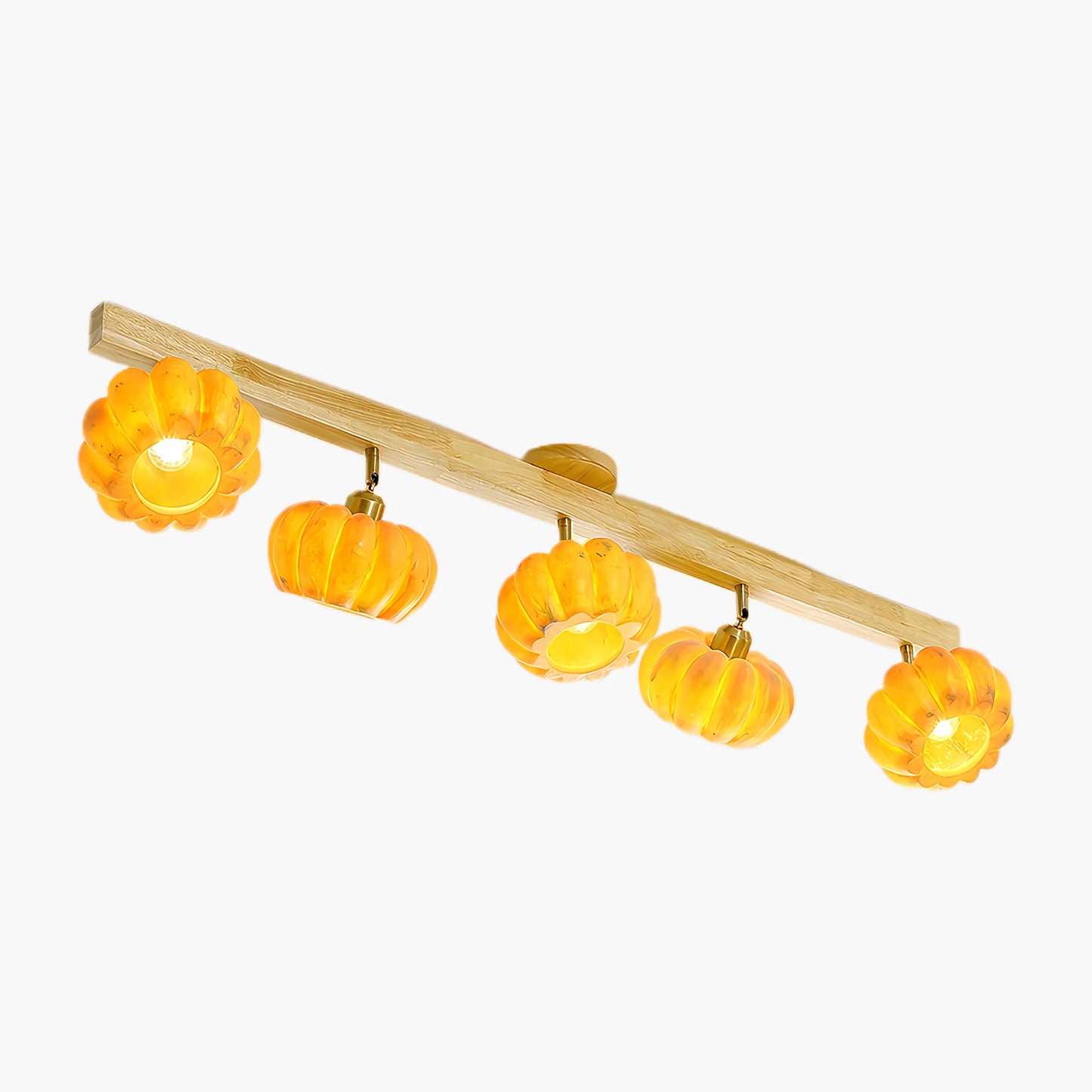 Pumpkin Multi Head Eclectic Metal Ceiling Lamp