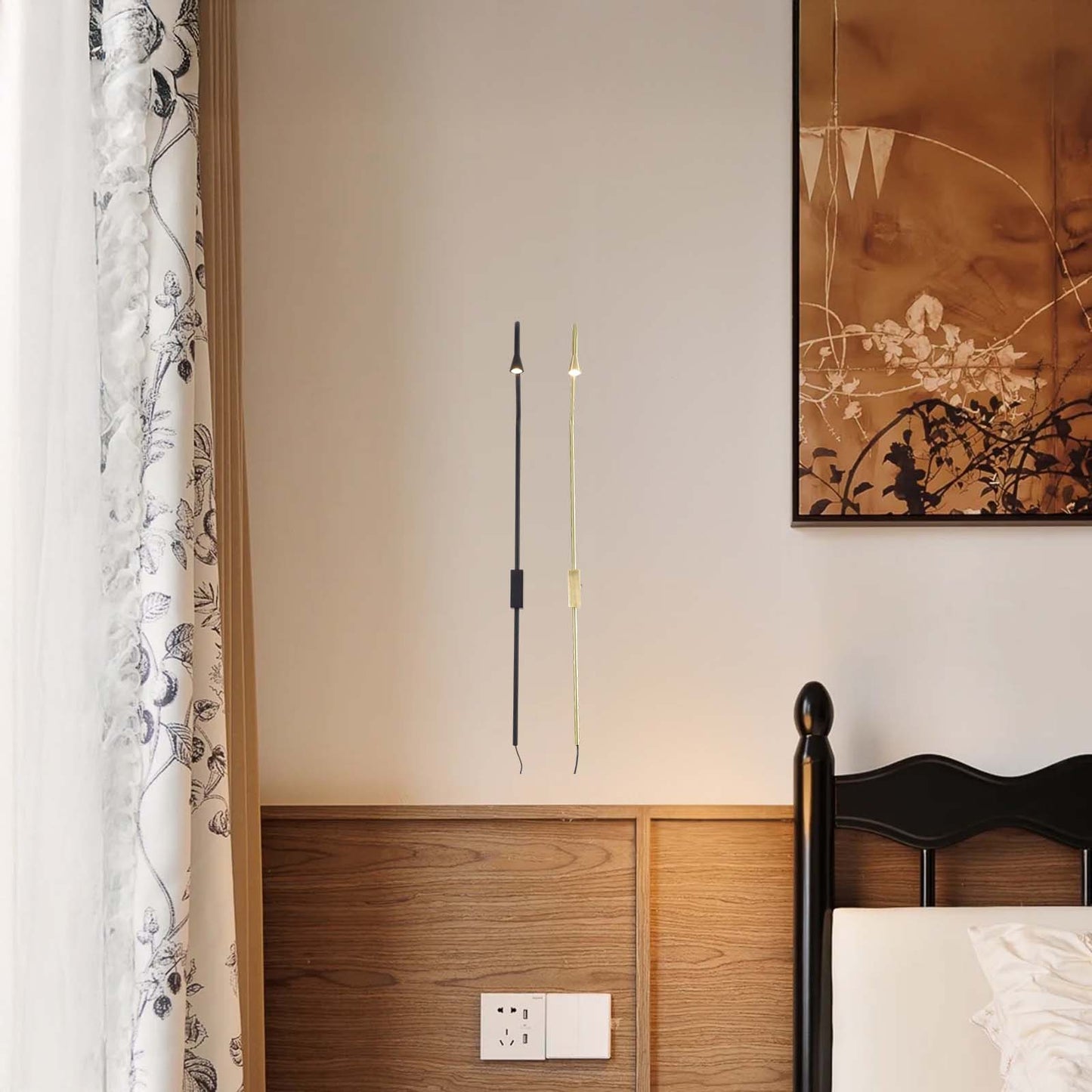 Pureform Minimalist Metal Wall Lamp