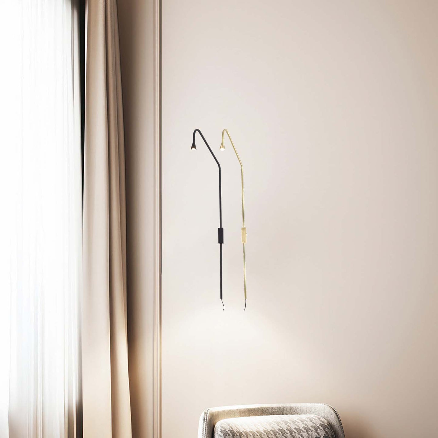 Pureform Minimalist Metal Wall Lamp