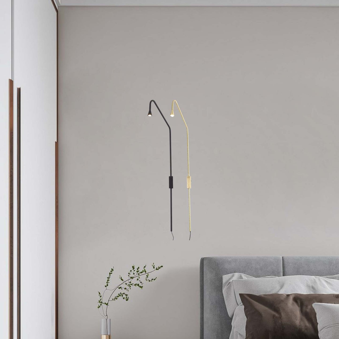 Pureform Minimalist Metal Wall Lamp