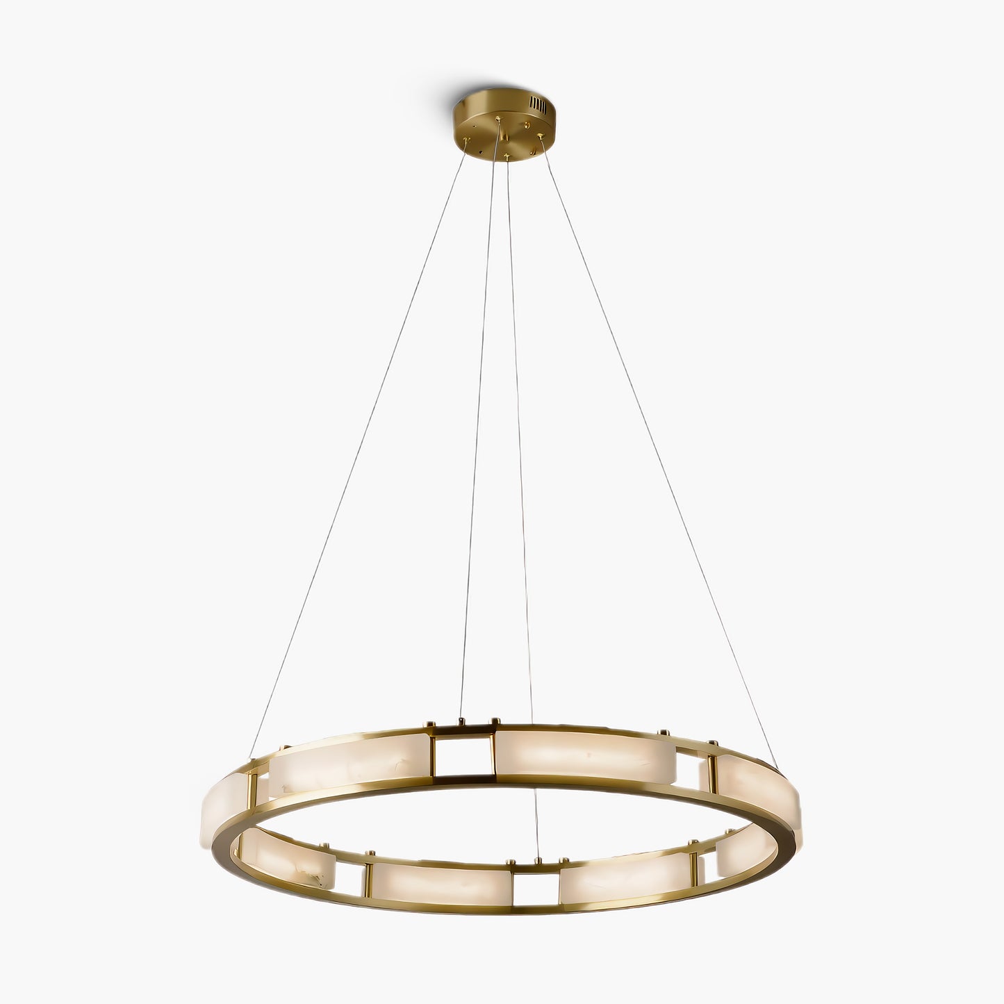 Qatar Alabaster Luxury Brass Chandelier