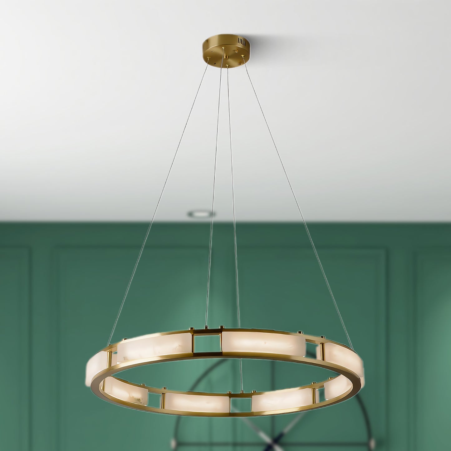 Qatar Alabaster Luxury Brass Chandelier