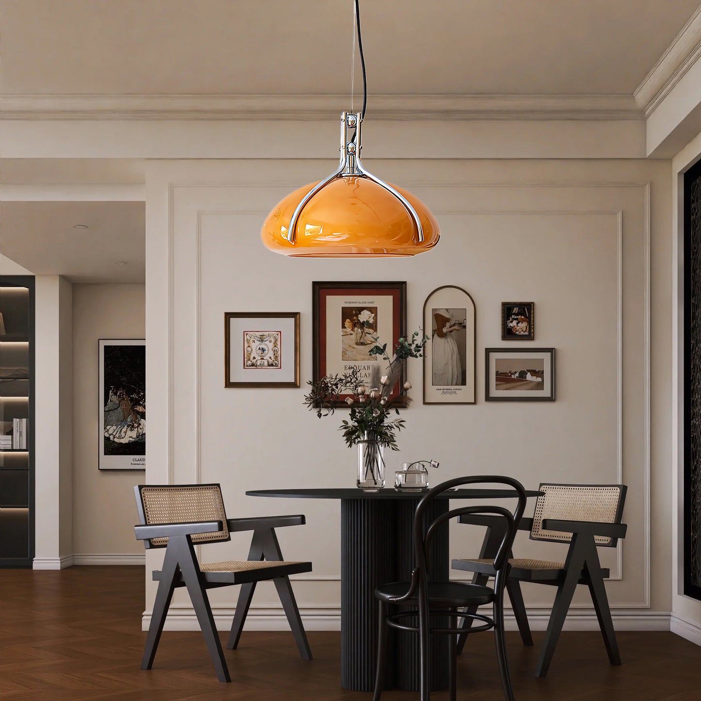 Quadrifoglio Mid-century Crystal Pendant Light