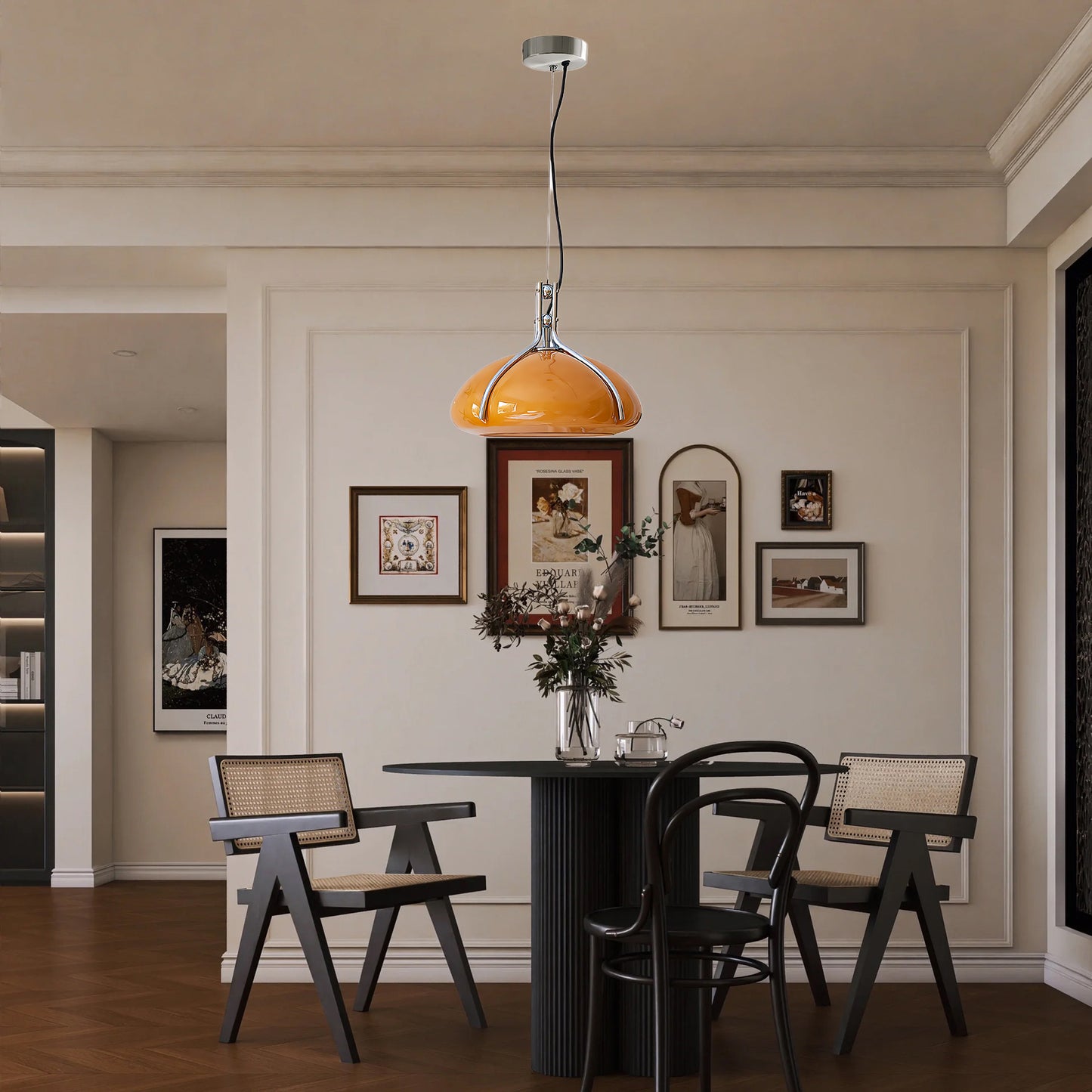 Quadrifoglio Mid-century Crystal Pendant Light