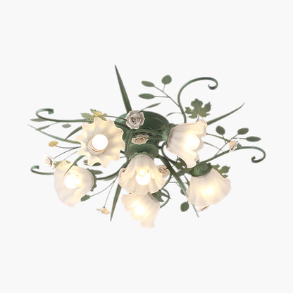 Quercia Eclectic Crystal Ceiling Lamp