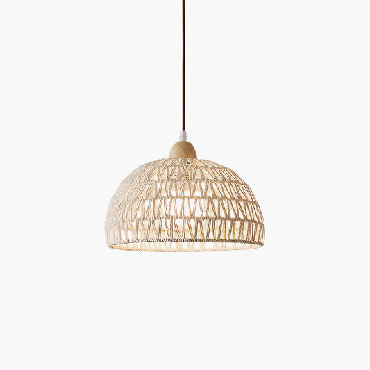 Rattan Arch Modern Metal Pendant Lamp