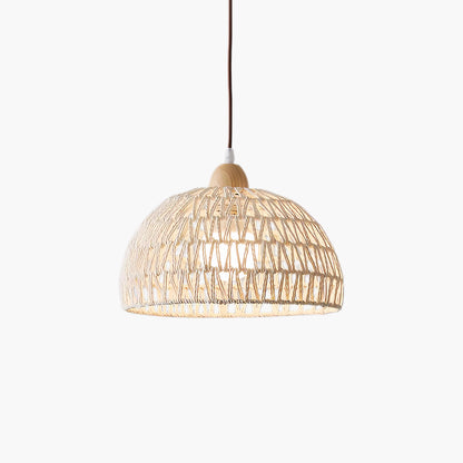 Rattan Arch Modern Metal Pendant Lamp