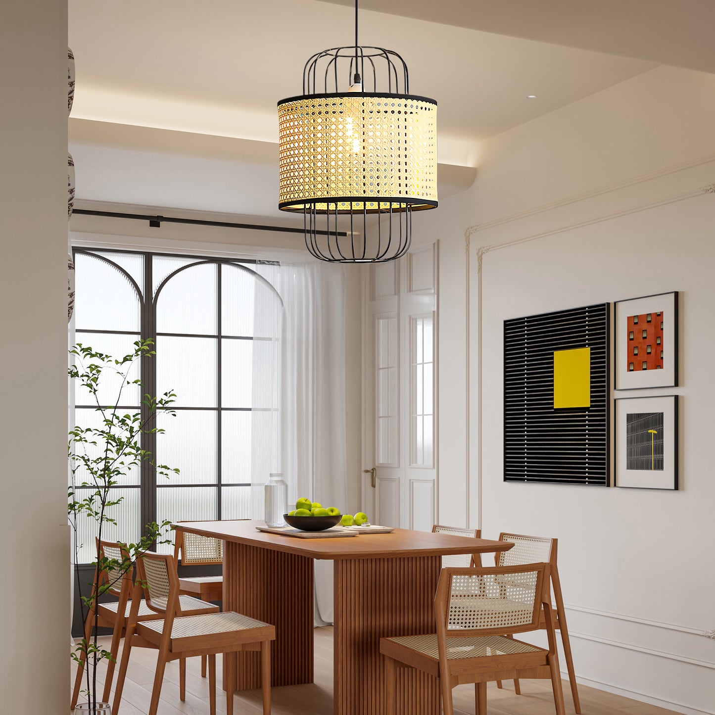 Rattan Aru Modern Metal Pendant Lamp