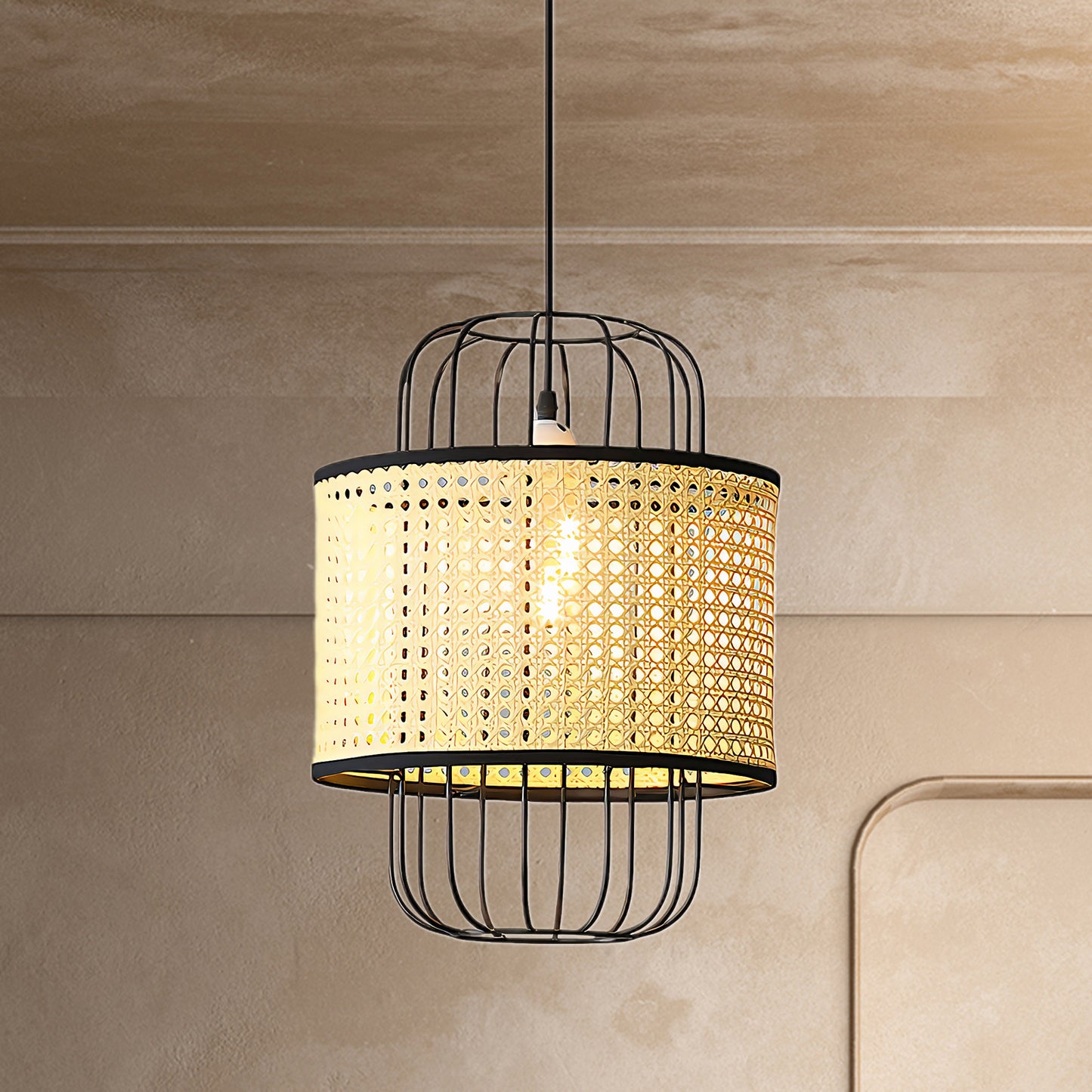 Rattan Aru Modern Metal Pendant Lamp