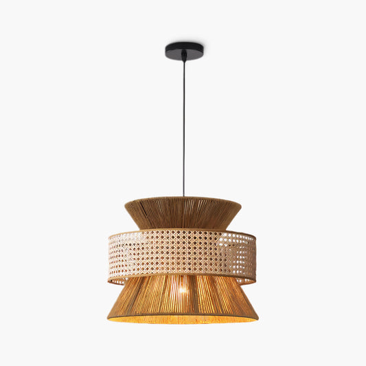 Rattan Bamboo Modern Metal Pendant Lamp