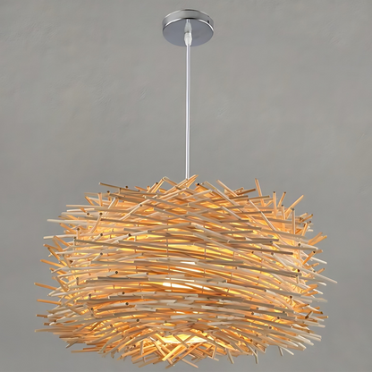 Rattan Handwoven Counter Pendant Lamp