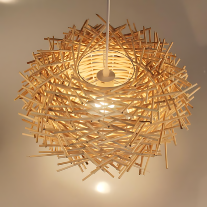 Rattan Handwoven Counter Pendant Lamp