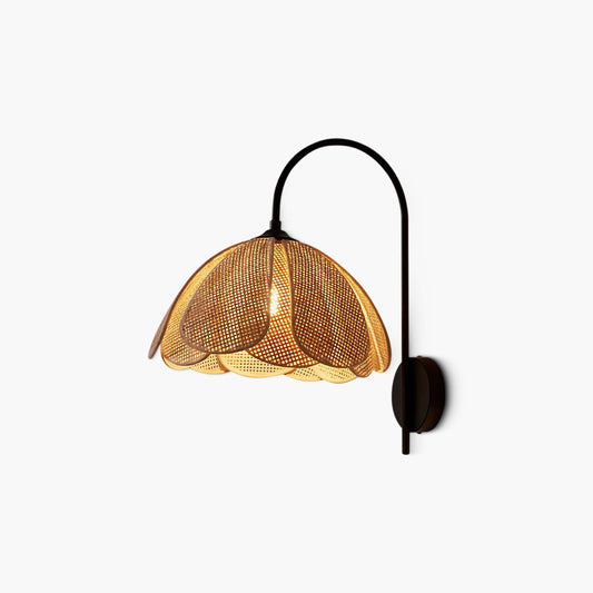 Rattan Petal Modern Metal Wall Lamp