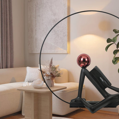 Reader Sculpture Modern Crystal Floor Lamp