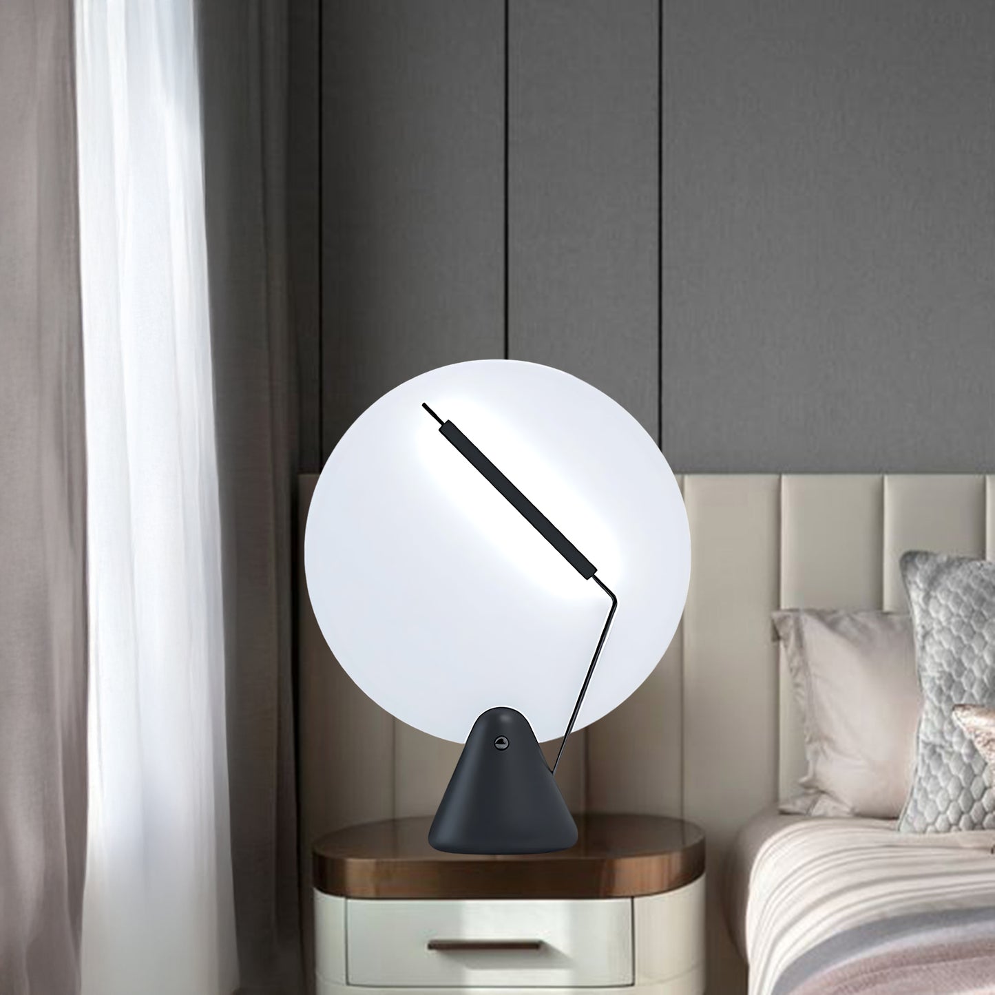 Record Eclectic Metal Table Lamp