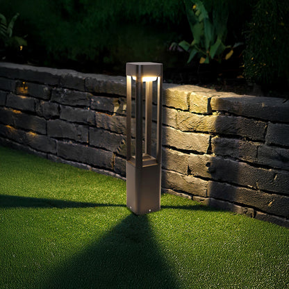 Rectangular Column Garden Modern Aluminum Outdoor Light