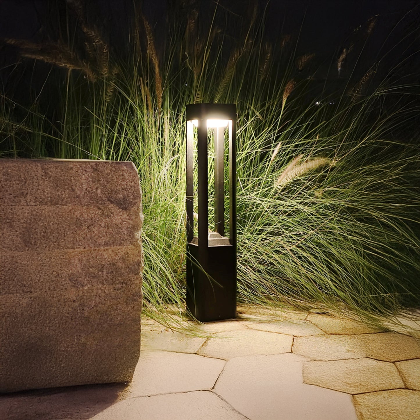 Rectangular Column Garden Modern Aluminum Outdoor Light