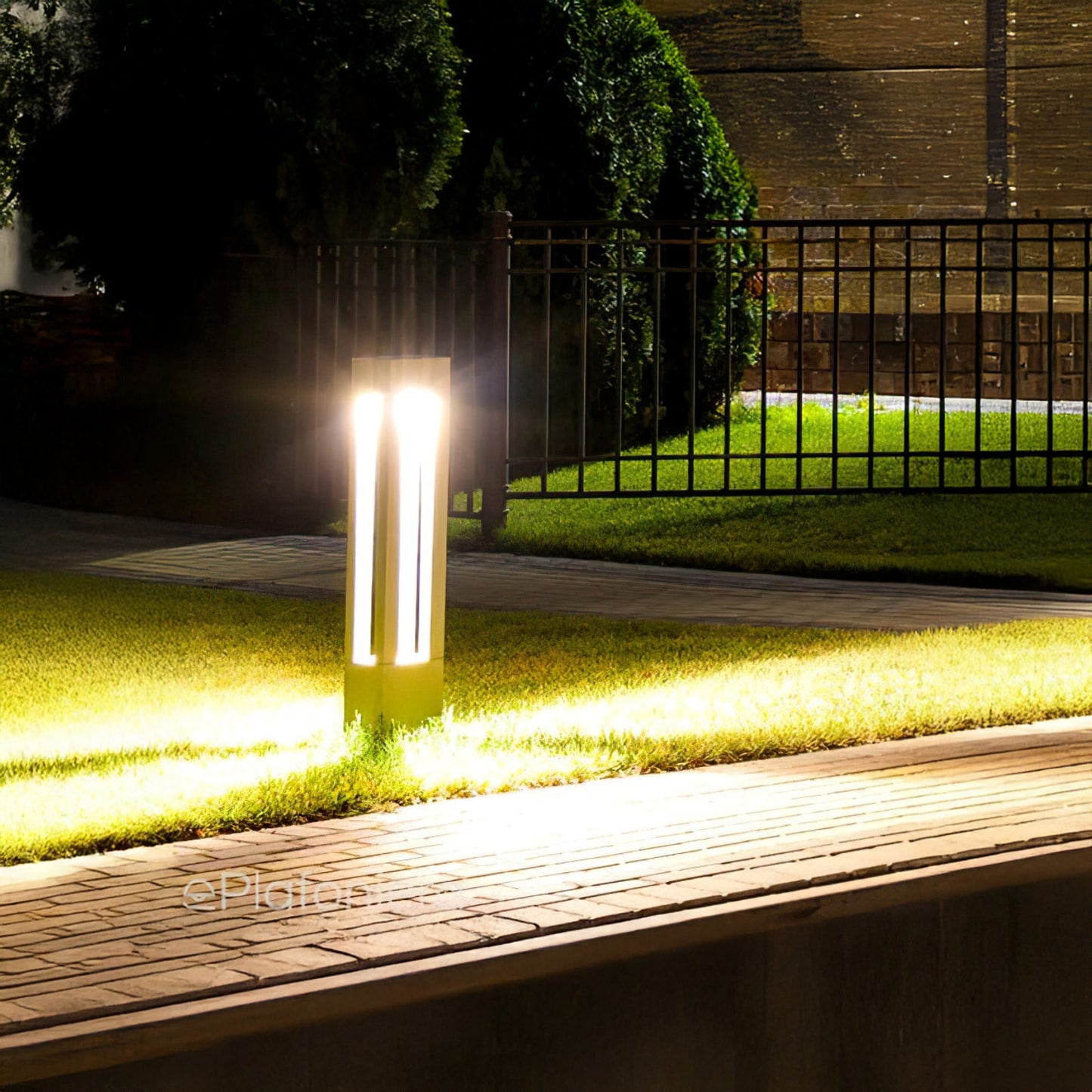 Rectangular Column Garden Modern Aluminum Outdoor Light