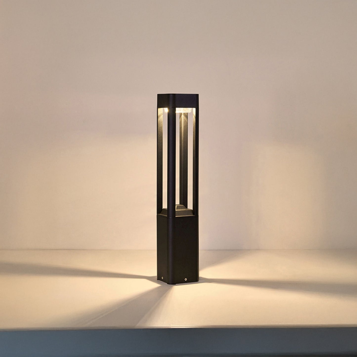 Rectangular Column Garden Modern Aluminum Outdoor Light