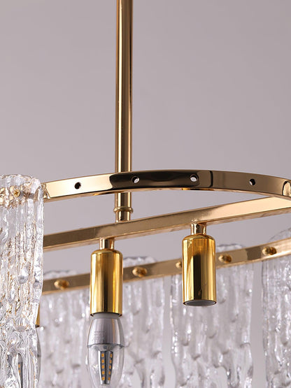 Rectangular Icicle Contemporary Crystal Chandelier