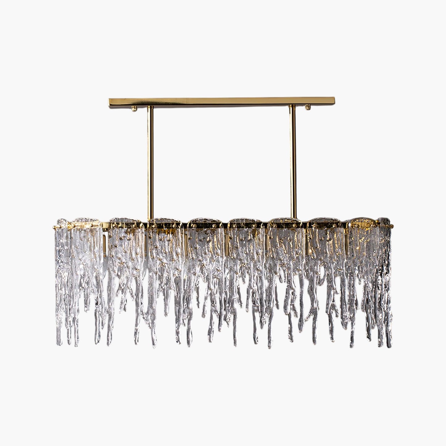 Rectangular Icicle Contemporary Crystal Chandelier