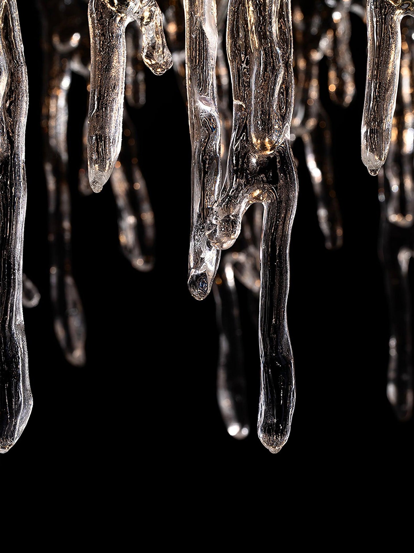 Rectangular Icicle Contemporary Crystal Chandelier